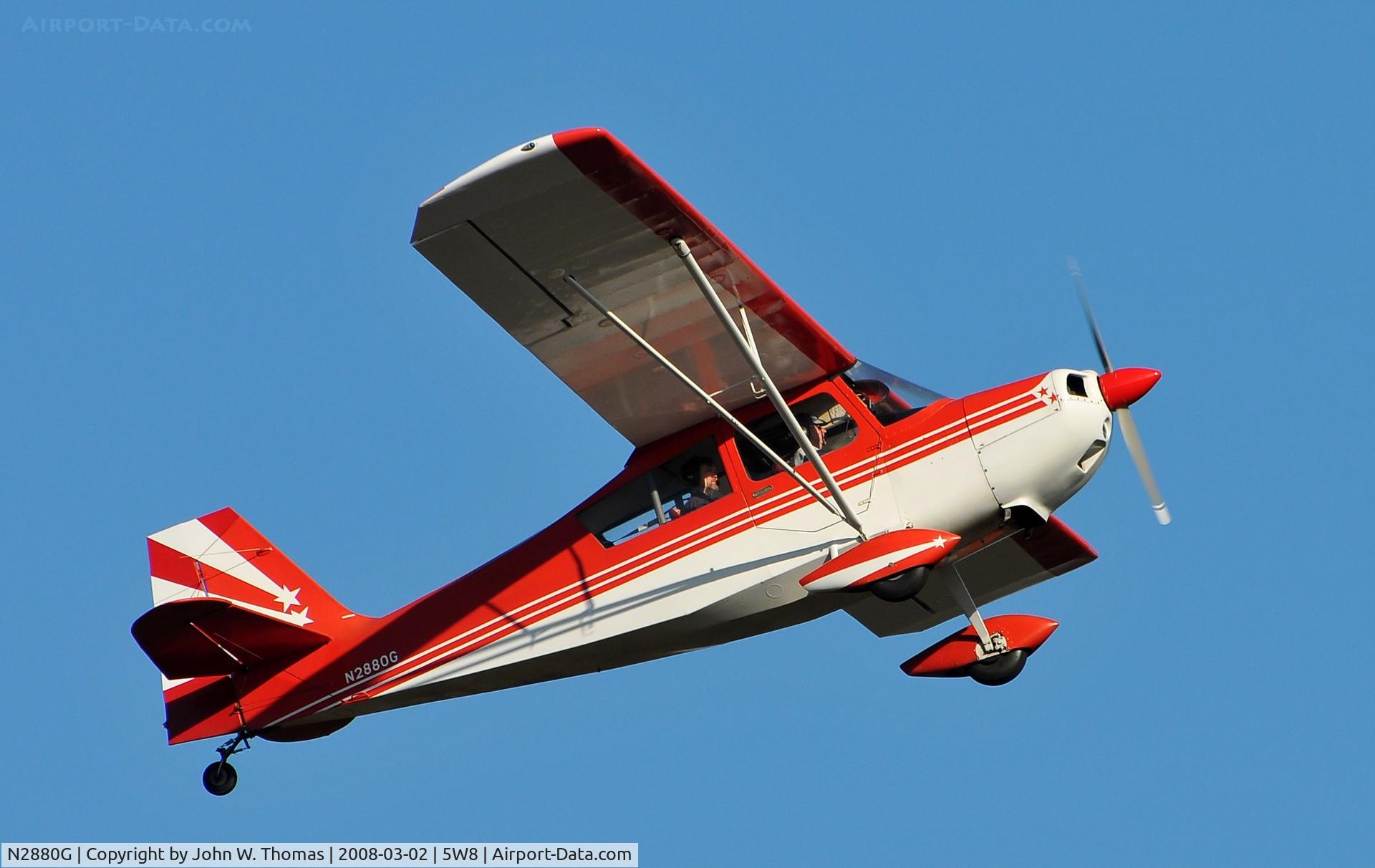 N2880G, 1967 Champion 7ECA Citabria C/N 457, Departing runway 22