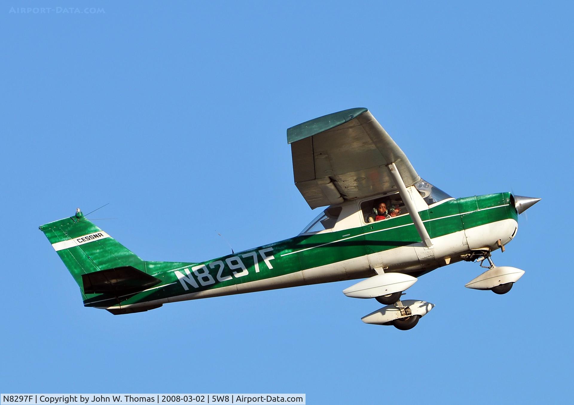 N8297F, 1966 Cessna 150F C/N 15064397, Departing runway 22
