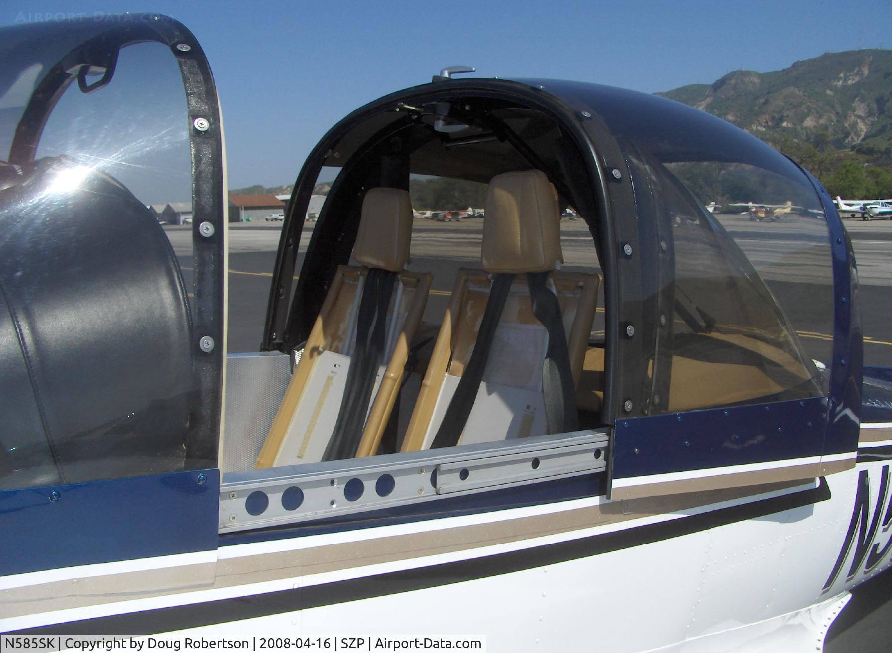 N585SK, 2003 Lanshe Aerospace Llc MAC-145B C/N 260013, 2003 Lanshe Aerospace LLC MAC-145B (Micco SP26A for Aerobatic), Lycoming IO-540 260 Hp, seats accommodate parachutes for aerobatics. Baggage compartment 100 lbs. is behind seats-no external door. No baggage allowed for aerobatic flight.