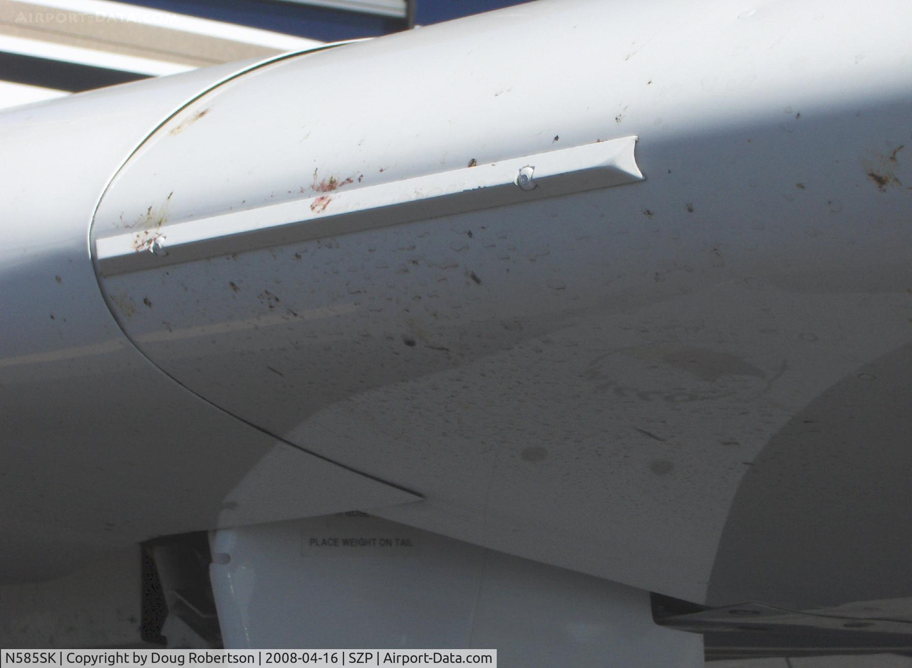N585SK, 2003 Lanshe Aerospace Llc MAC-145B C/N 260013, 2003 Lanshe Aerospace LLC MAC-145B (Micco SP26A for Aerobatic), Lycoming IO-540-T4B5 260 Hp, stall strip assures wing root stalls first with aileron control preserved-each wing