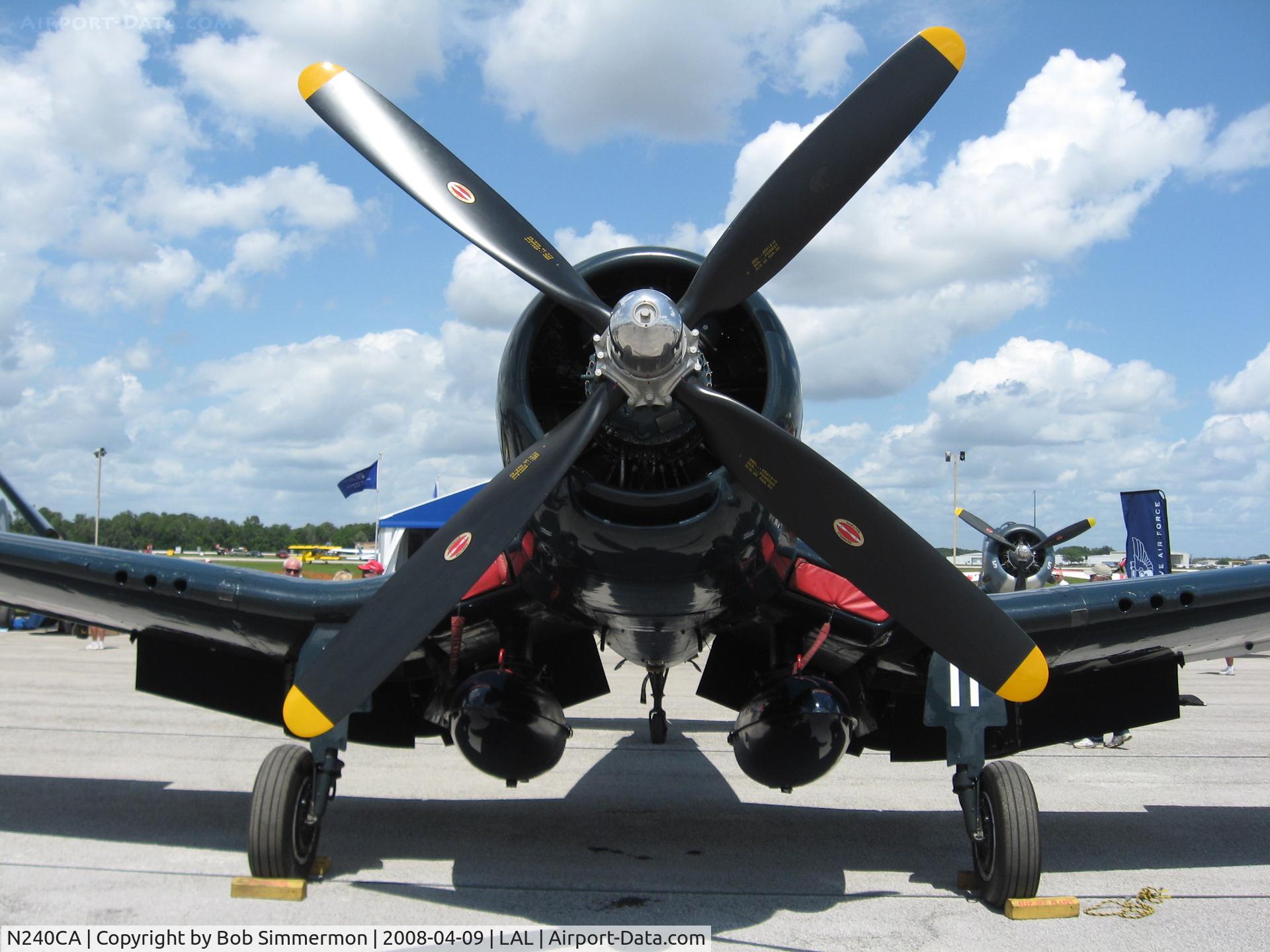 N240CA, 1945 Vought F4U-4 Corsair C/N 9513, Sun N Fun 2008