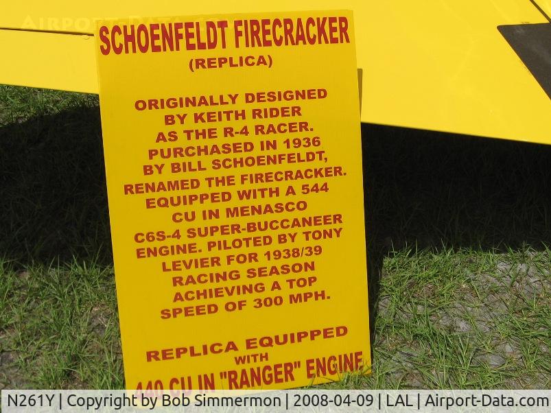N261Y, 2004 Schoenfeldt Firecracker Replica C/N R-4-261, Sun N Fun 2008