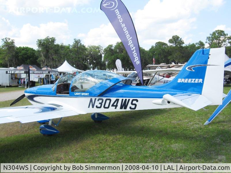 N304WS, 2008 Breezer Light Sport Aircraft C/N 007LSA, Sun N Fun 2008