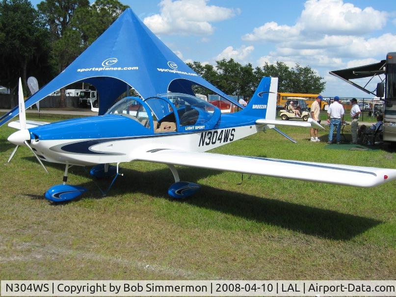 N304WS, 2008 Breezer Light Sport Aircraft C/N 007LSA, Sun N Fun 2008