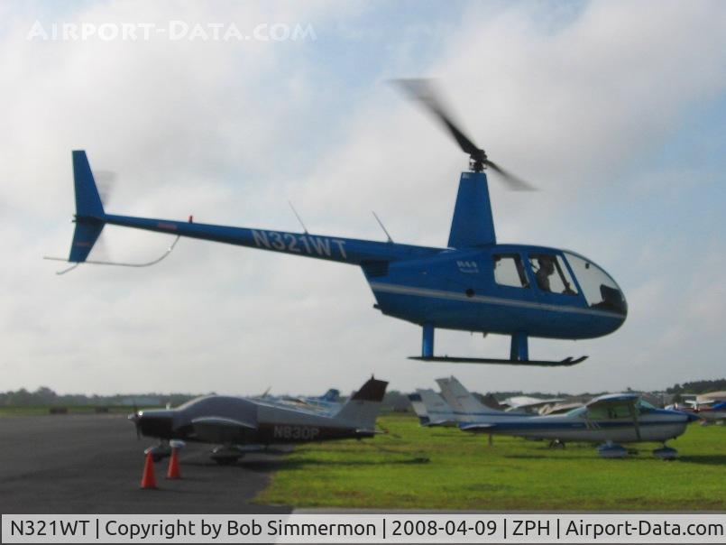 N321WT, 2005 Robinson R44 II C/N 10787, Landing at Zephyrhills, FL