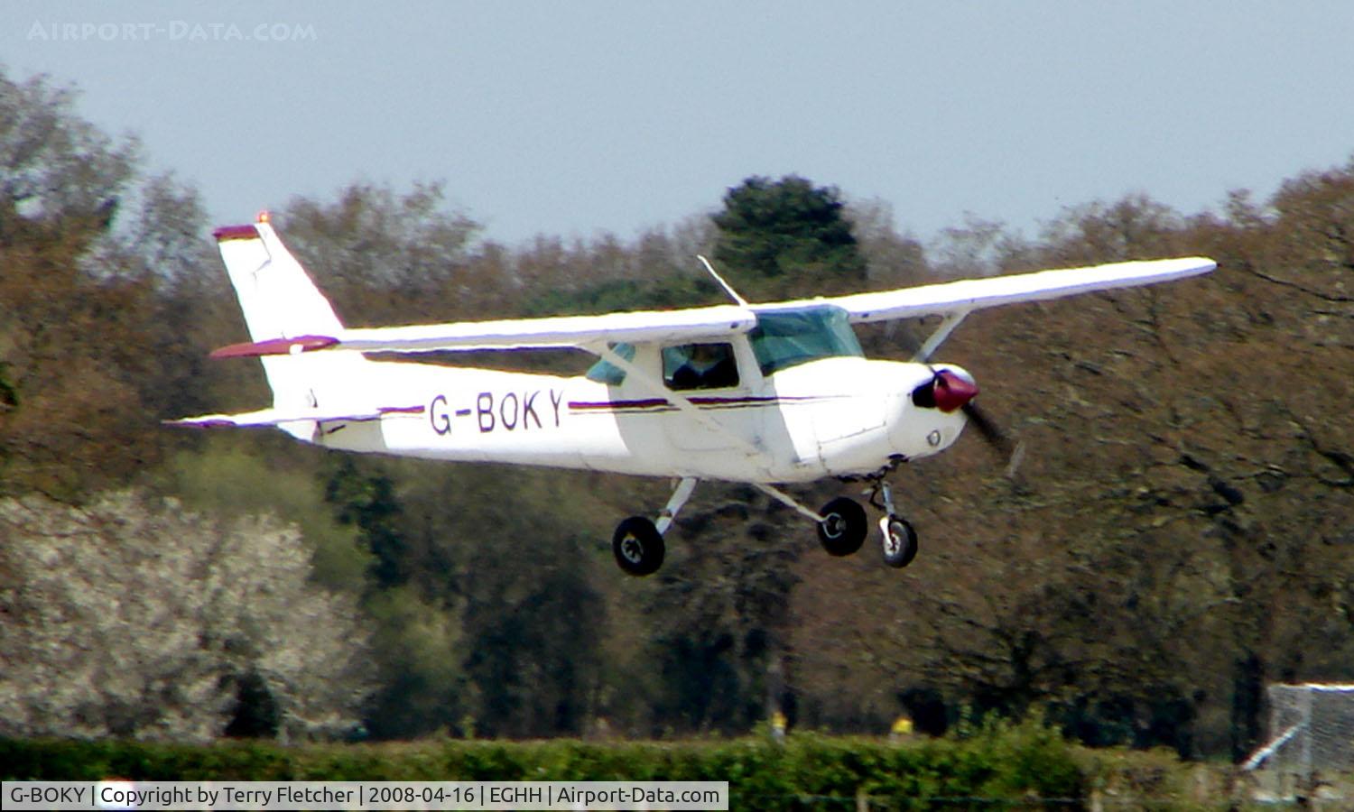 G-BOKY, 1978 Cessna 152 C/N 152-85298, Cessna 152 doing circuits at Bournemouth