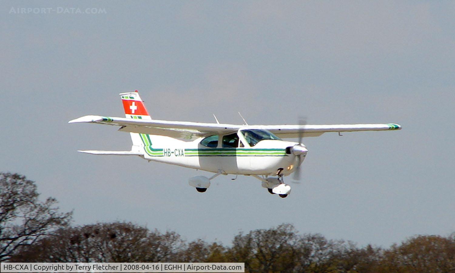 HB-CXA, 1975 Cessna 177B Cardinal C/N 17702234, Swiss Registered Cessna 177B at Bournemouth