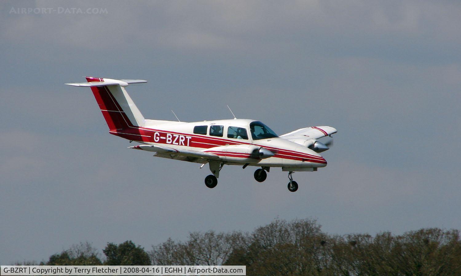 G-BZRT, 1978 Beech 76 Duchess C/N ME-89, Based Beech 76 about to join the circuit bashers at Bournemouth