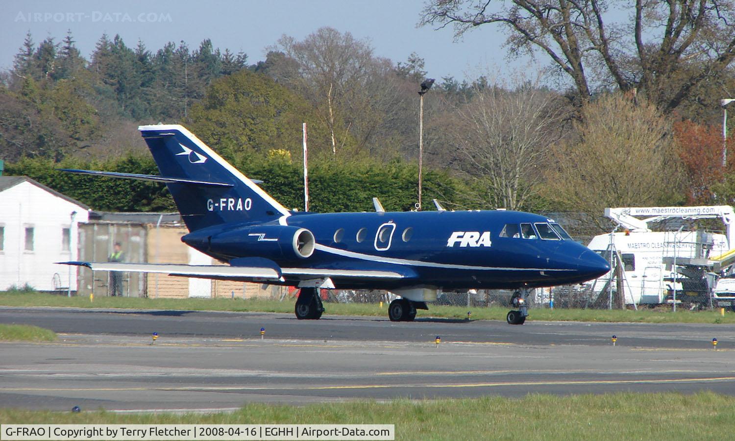 G-FRAO, 1969 Dassault Falcon (Mystere) 20DC C/N 214, FR Aviation Falcon 20 at Bournemouth