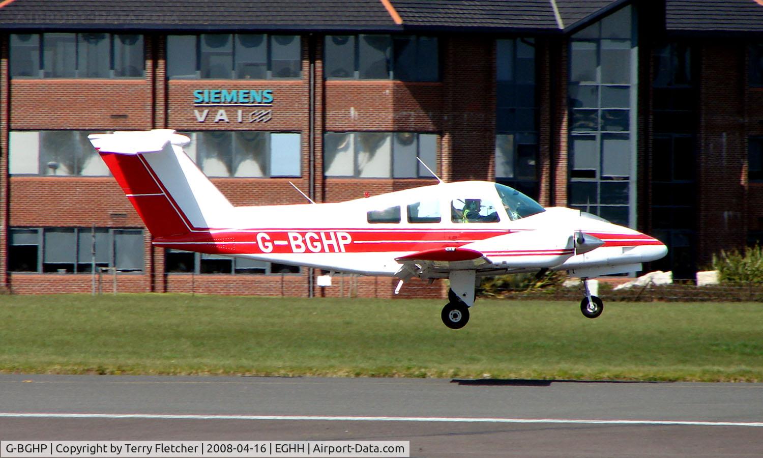 G-BGHP, 1979 Beech 76 Duchess C/N ME-190, Beech 76 arriving at Bournemouth