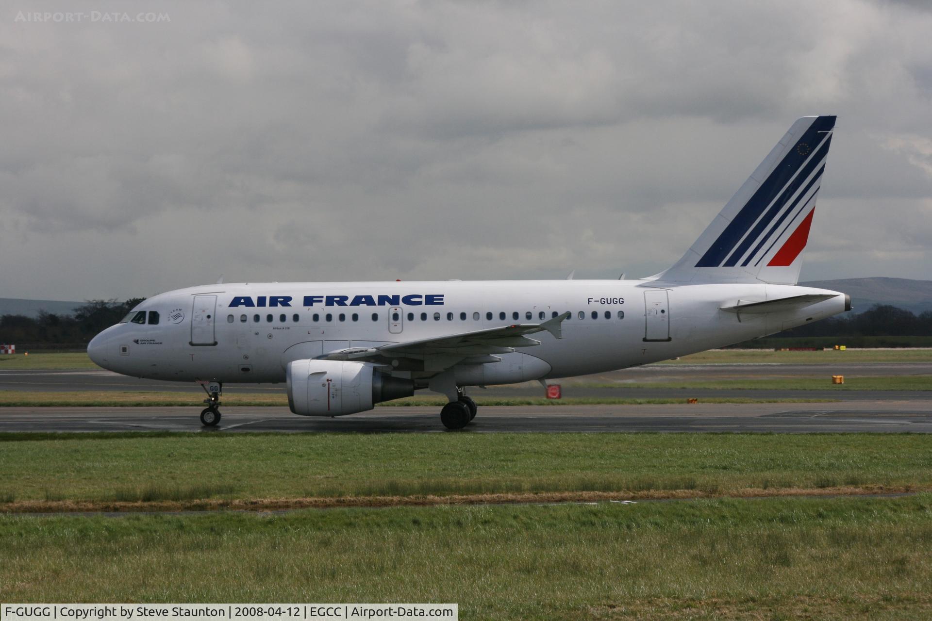 F-GUGG, 2004 Airbus A318-111 C/N 2317, Taken at Manchester Airport on a typical showery April day