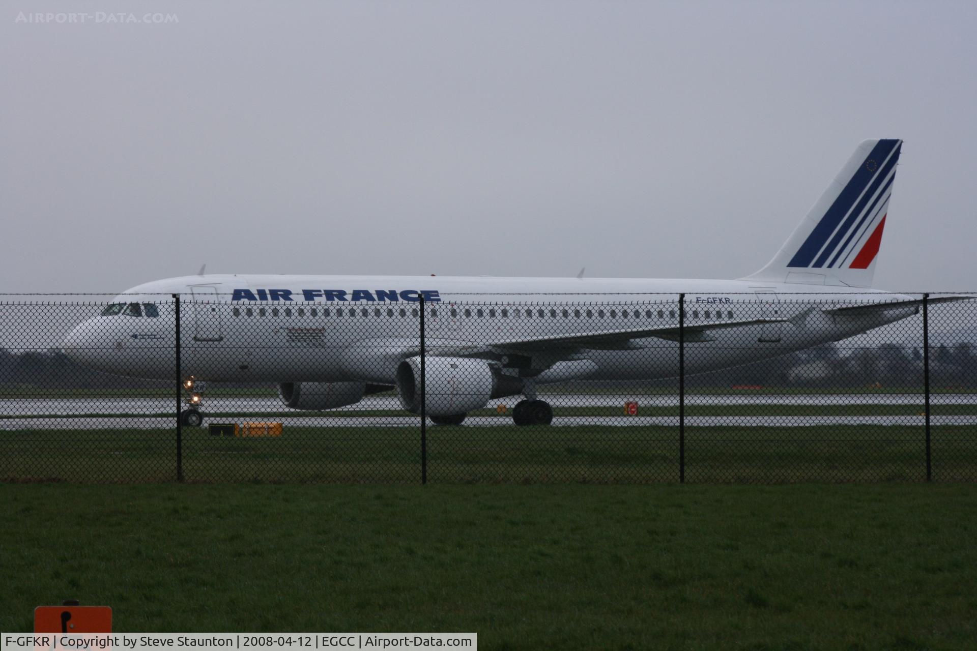 F-GFKR, 1991 Airbus A320-211 C/N 0186, Taken at Manchester Airport on a typical showery April day