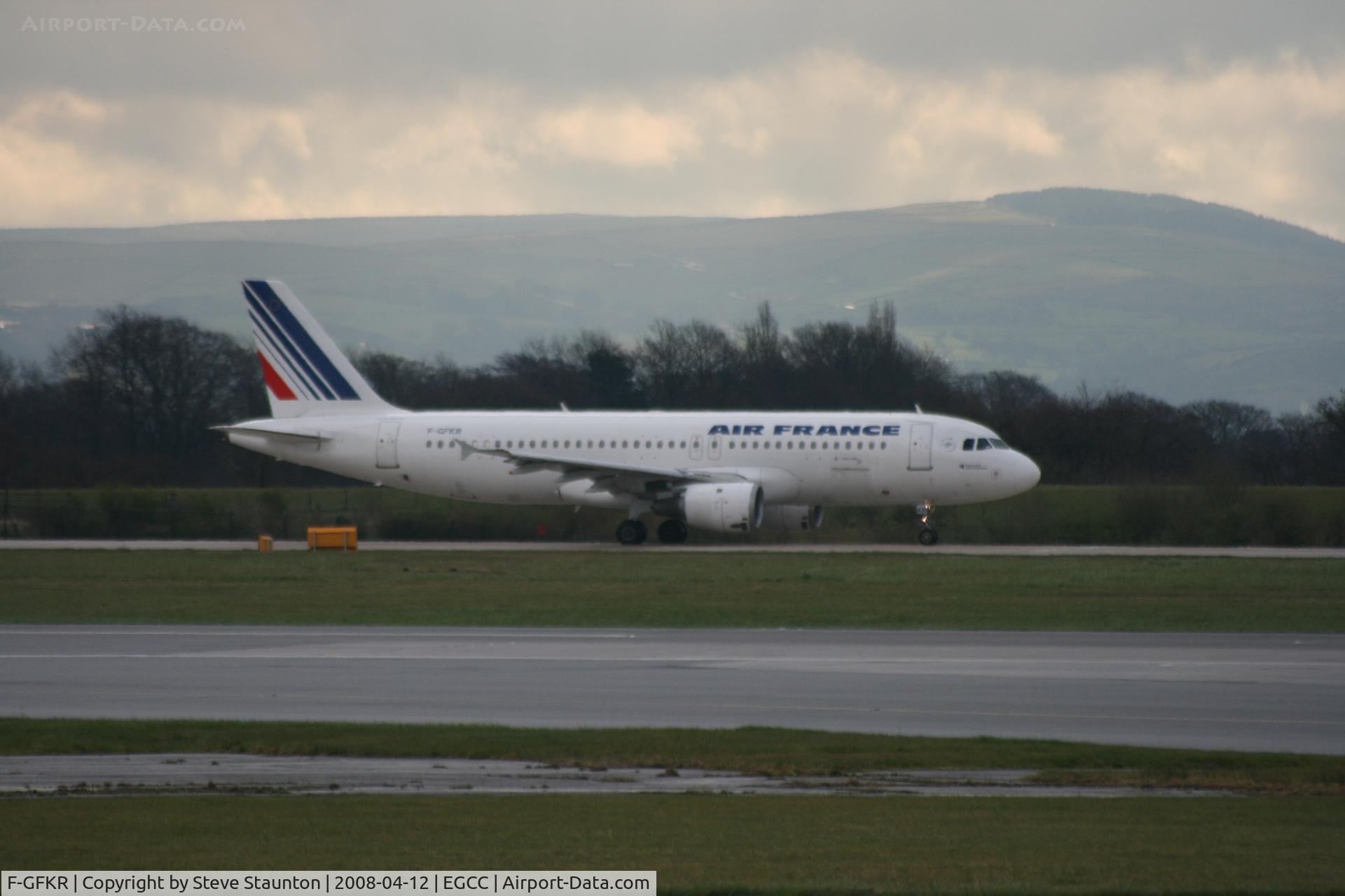 F-GFKR, 1991 Airbus A320-211 C/N 0186, Taken at Manchester Airport on a typical showery April day