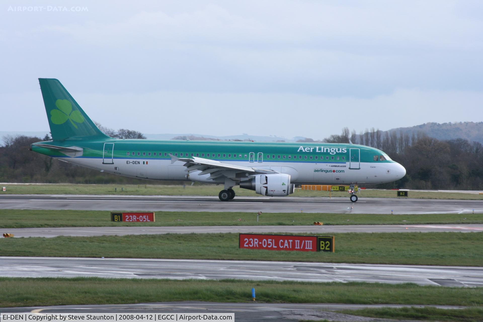 EI-DEN, 2005 Airbus A320-214 C/N 2432, Taken at Manchester Airport on a typical showery April day