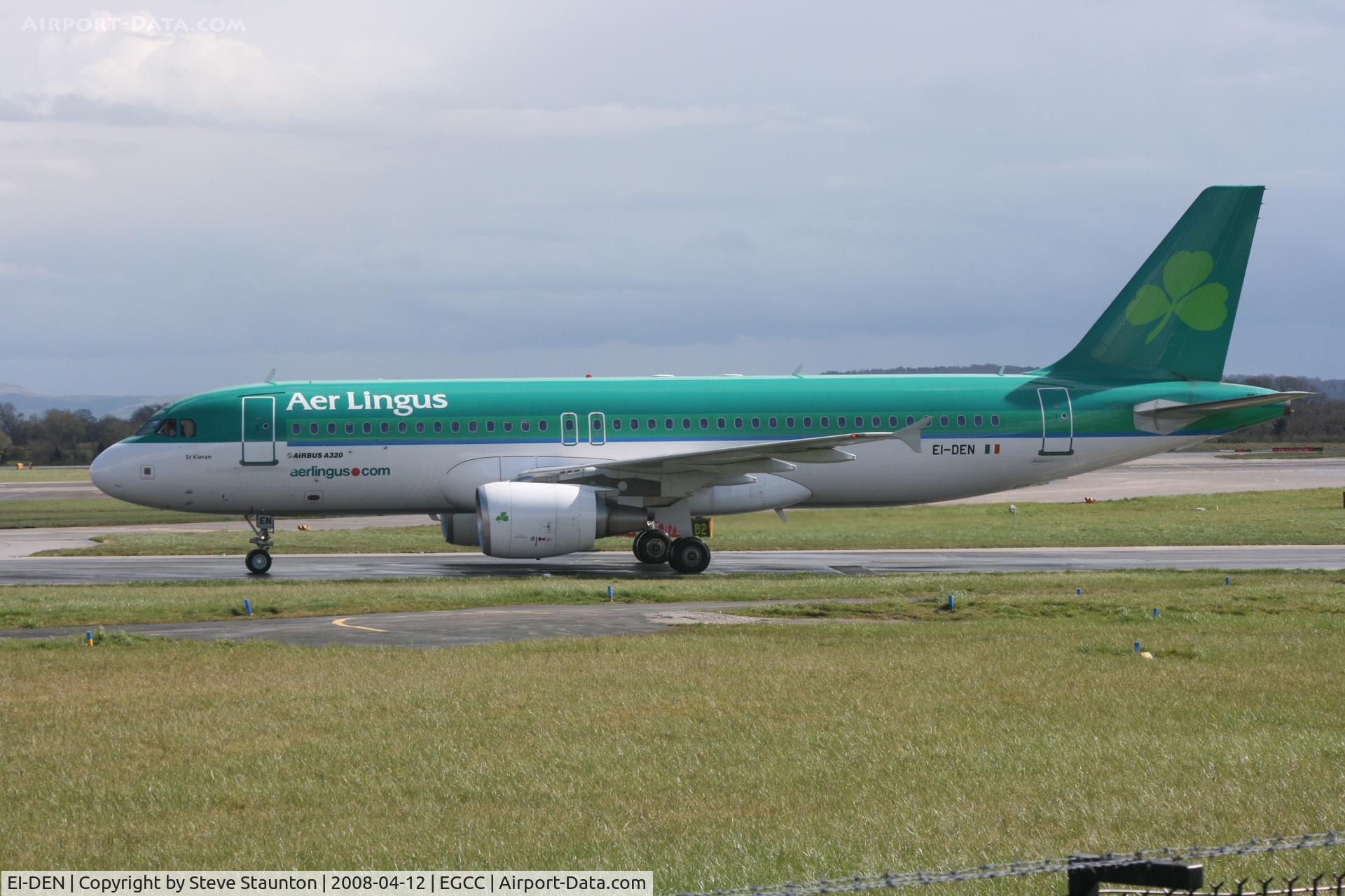 EI-DEN, 2005 Airbus A320-214 C/N 2432, Taken at Manchester Airport on a typical showery April day