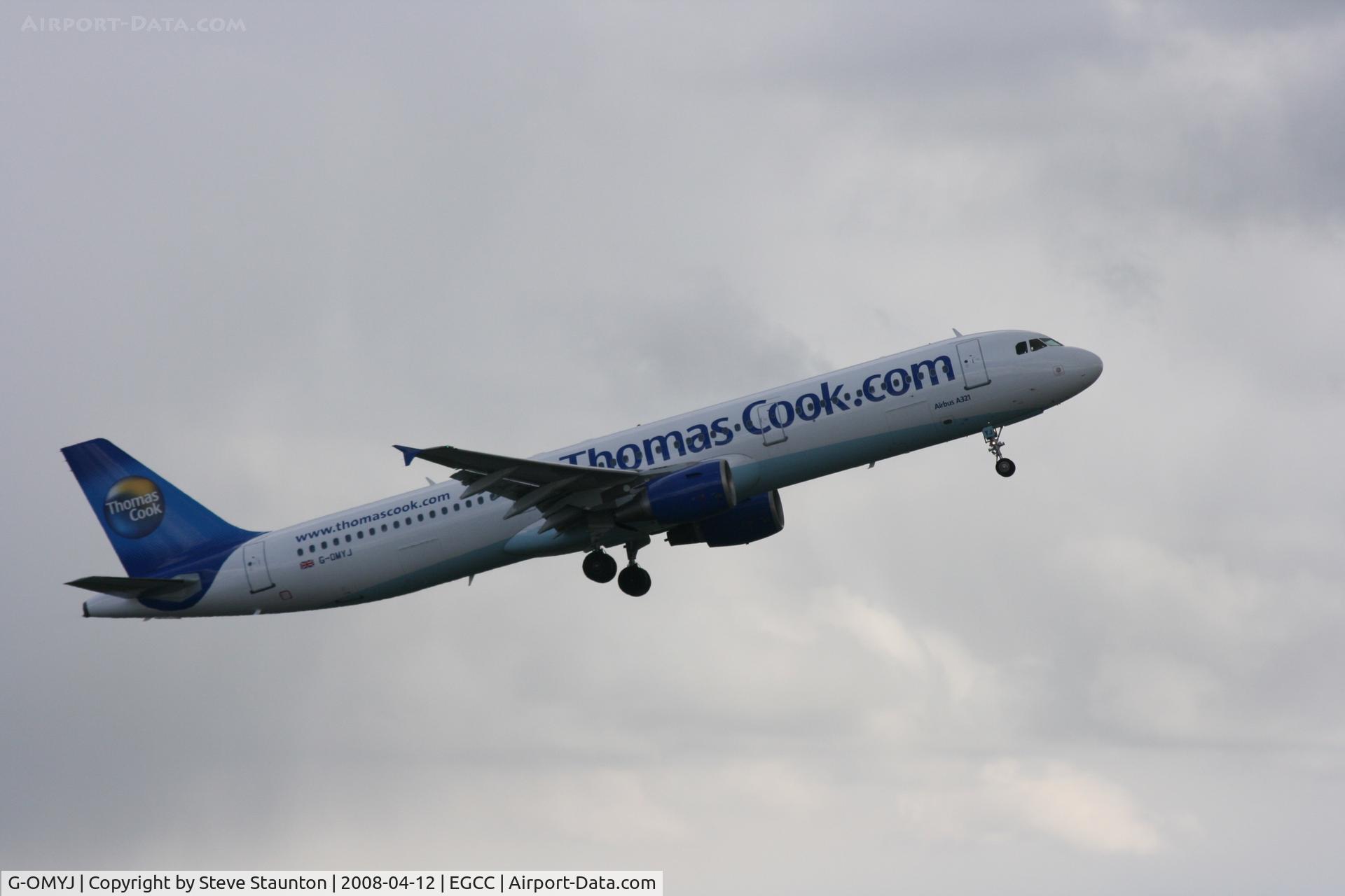 G-OMYJ, 1997 Airbus A321-211 C/N 677, Taken at Manchester Airport on a typical showery April day