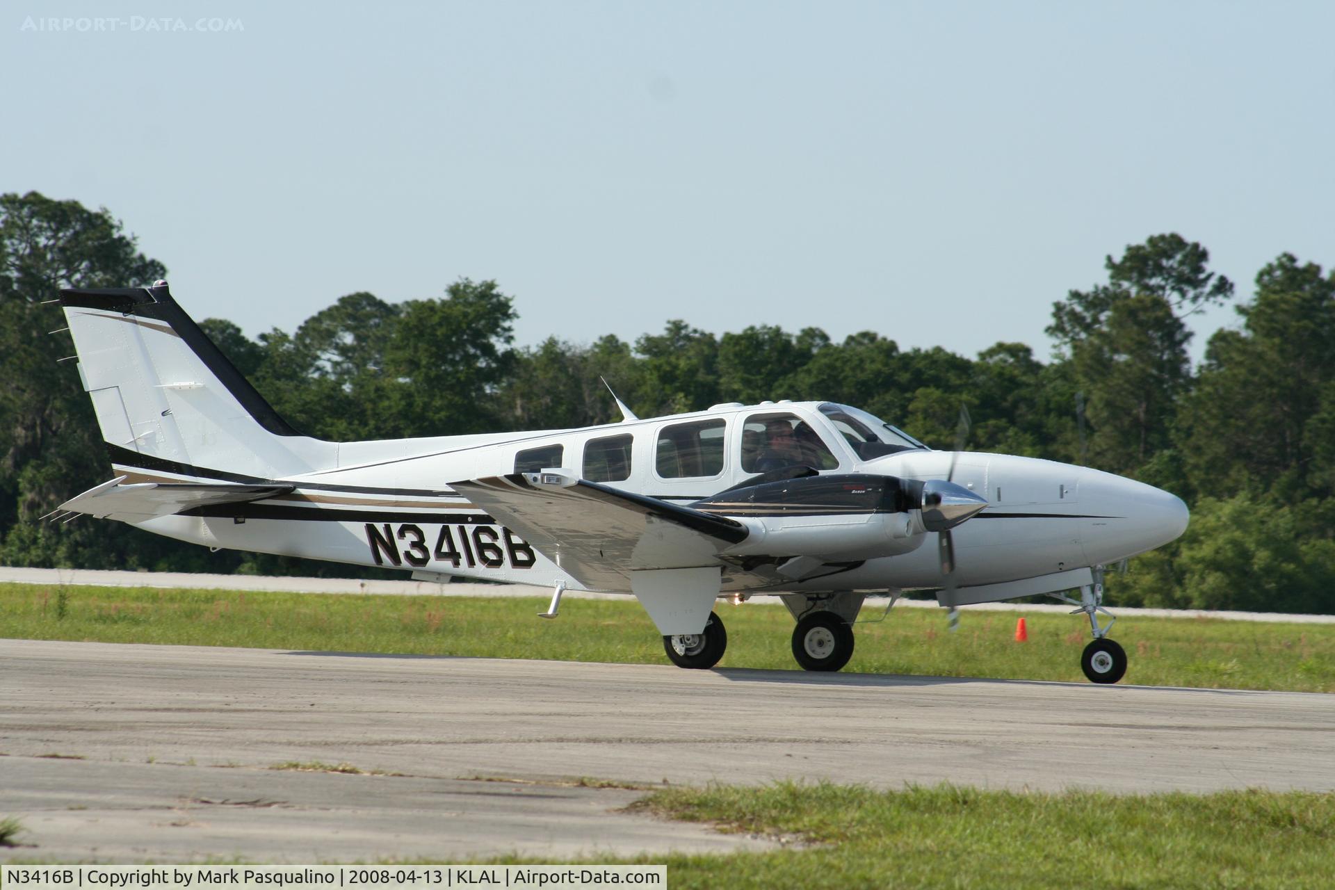 N3416B, 2008 Hawker Beechcraft Corp G58 Baron C/N TH-2216, Beech G58