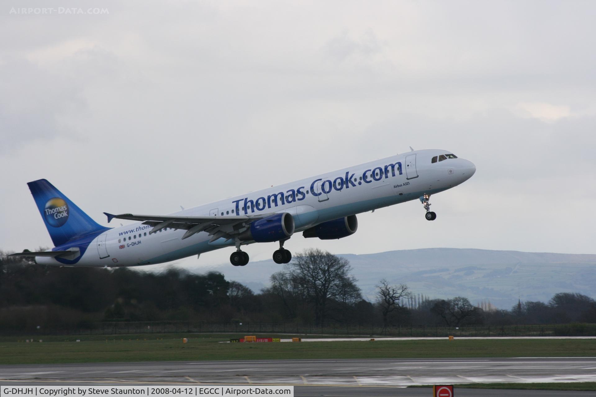 G-DHJH, 2000 Airbus A321-211 C/N 1238, Taken at Manchester Airport on a typical showery April day