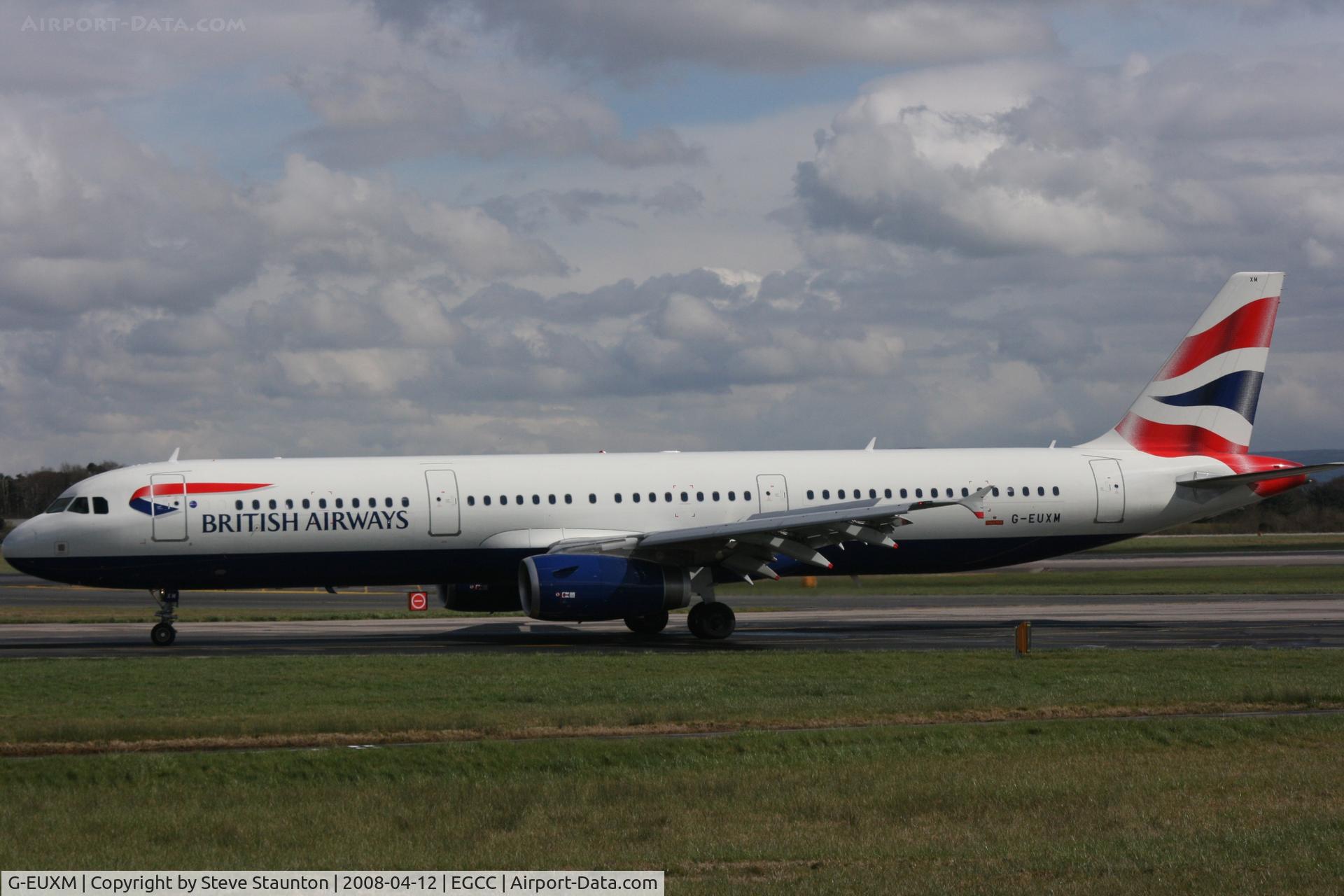 G-EUXM, 2007 Airbus A321-231 C/N 3290, Taken at Manchester Airport on a typical showery April day