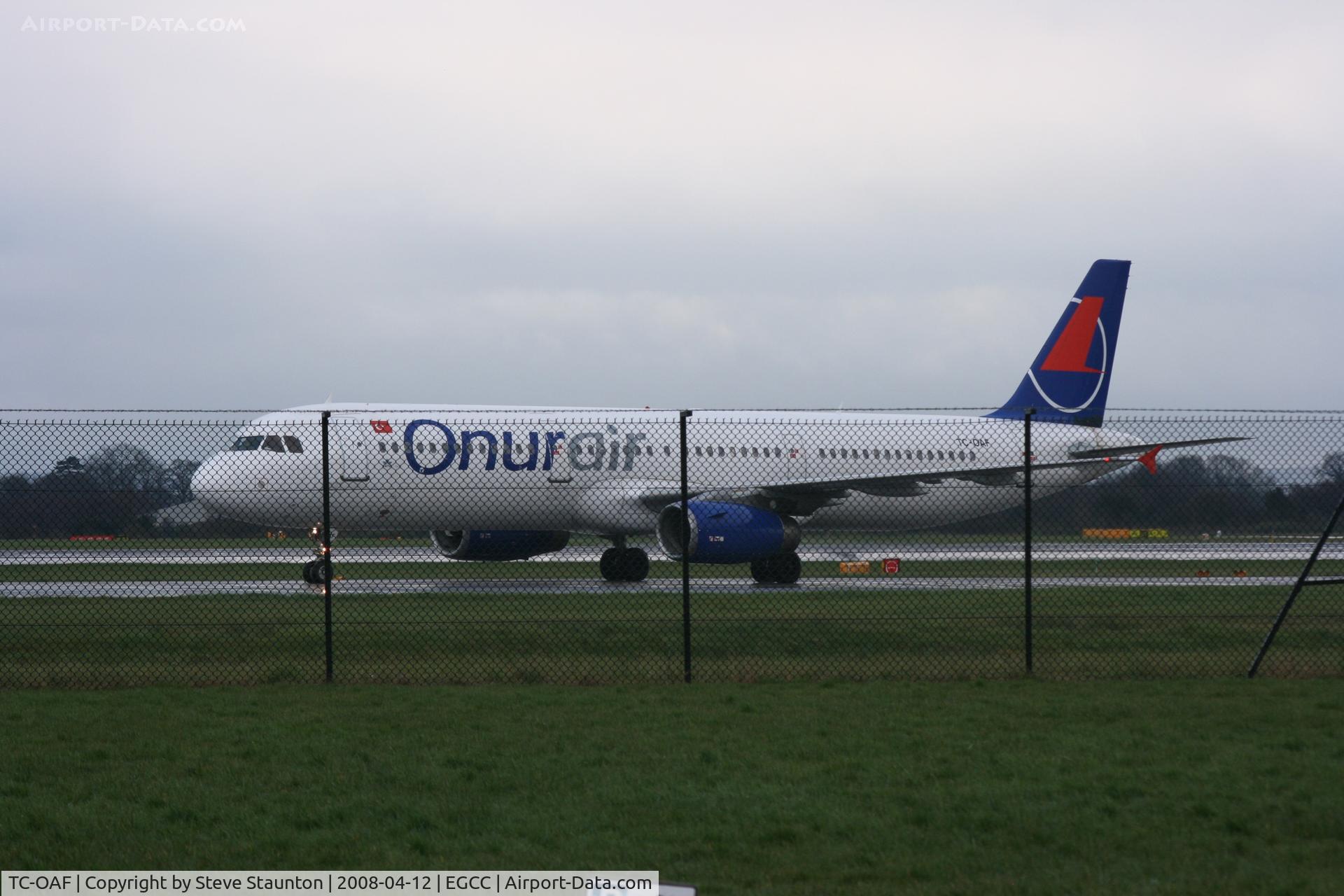 TC-OAF, 1997 Airbus A321-231 C/N 668, Taken at Manchester Airport on a typical showery April day