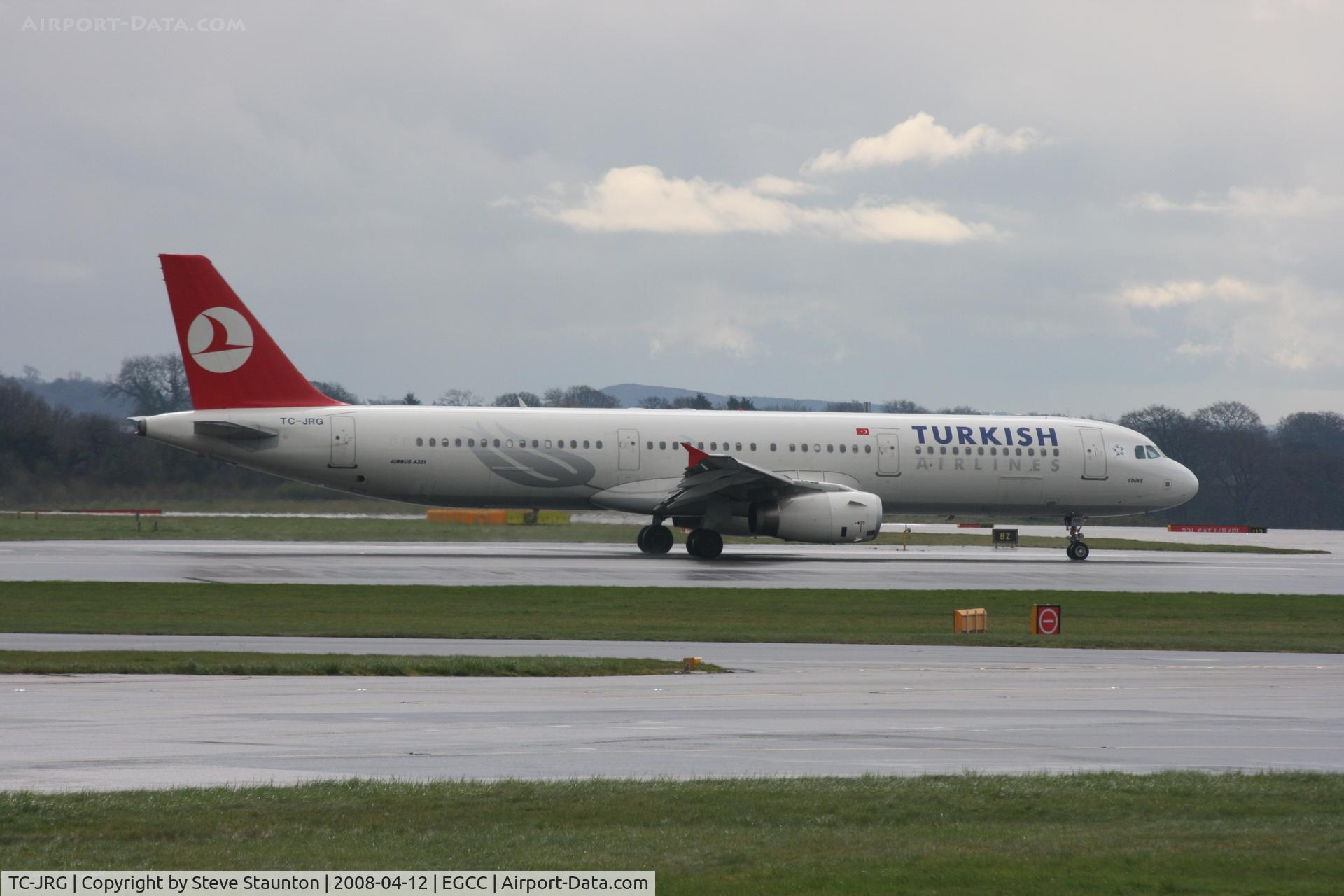 TC-JRG, 2007 Airbus A321-231 C/N 3283, Taken at Manchester Airport on a typical showery April day