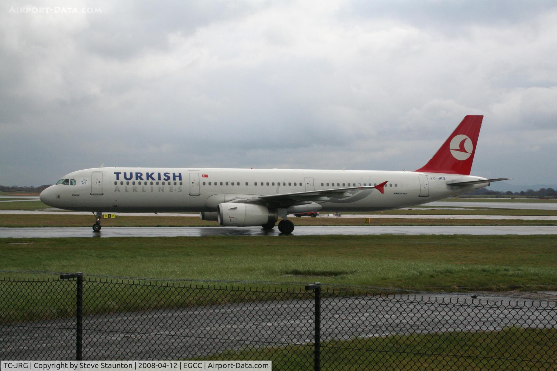 TC-JRG, 2007 Airbus A321-231 C/N 3283, Taken at Manchester Airport on a typical showery April day