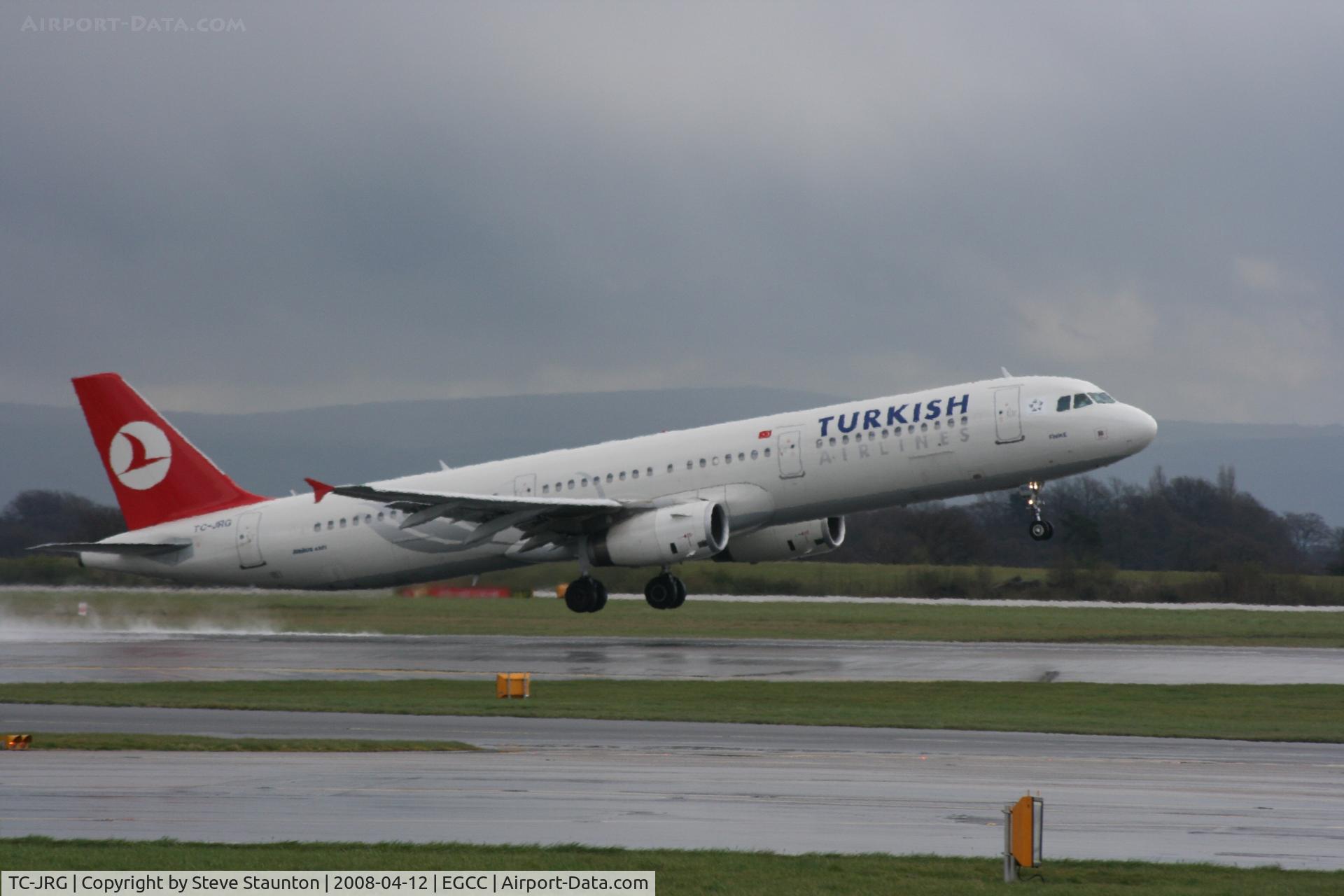 TC-JRG, 2007 Airbus A321-231 C/N 3283, Taken at Manchester Airport on a typical showery April day