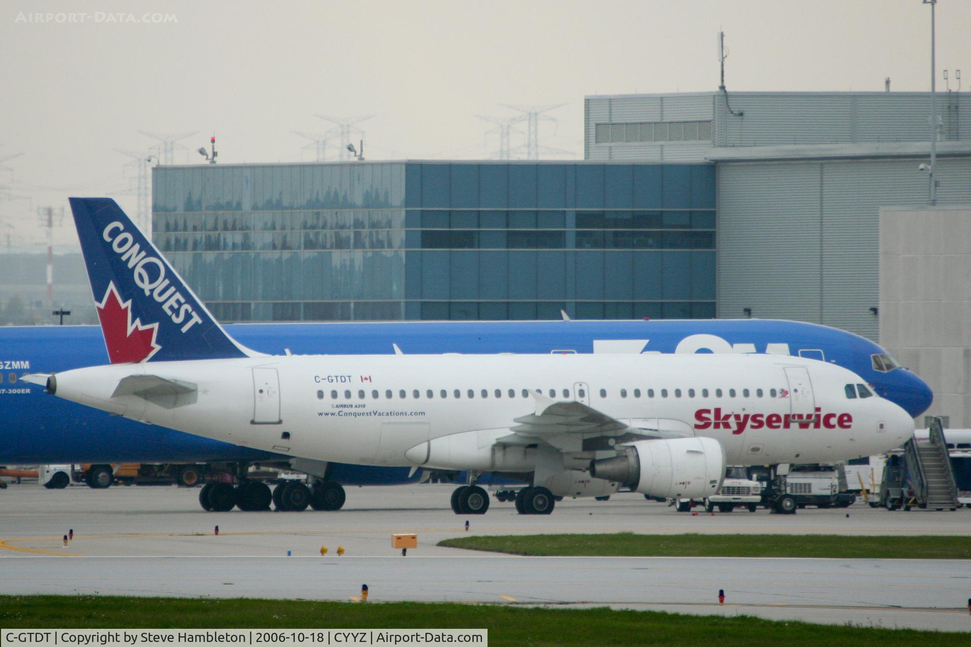 C-GTDT, 2002 Airbus A319-112 C/N 1884, Skyservice A.319 at Toronto