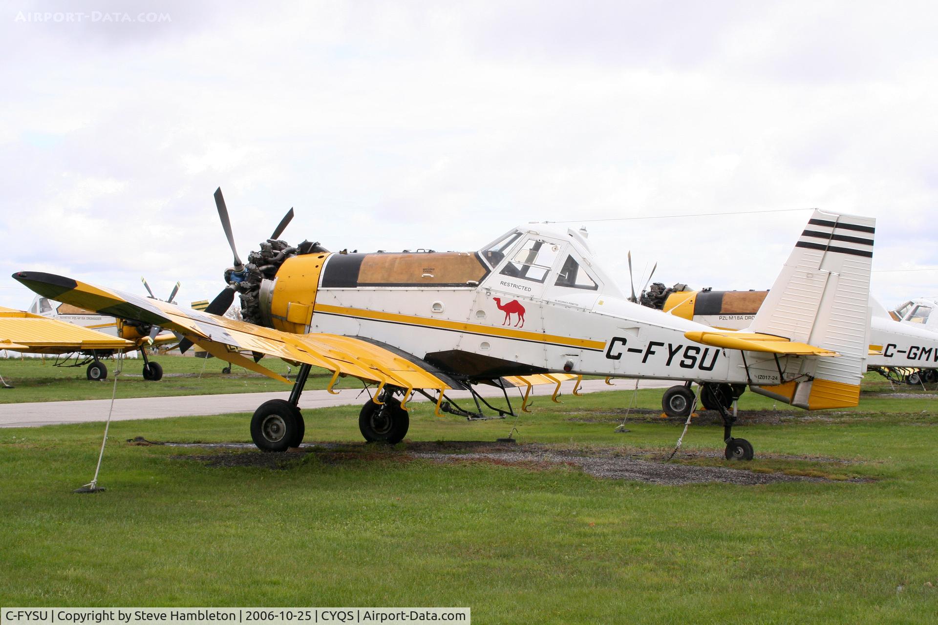 C-FYSU, 1987 PZL-Mielec M-18 Dromader C/N 1Z017-24, At St Thomas Municipal, ON