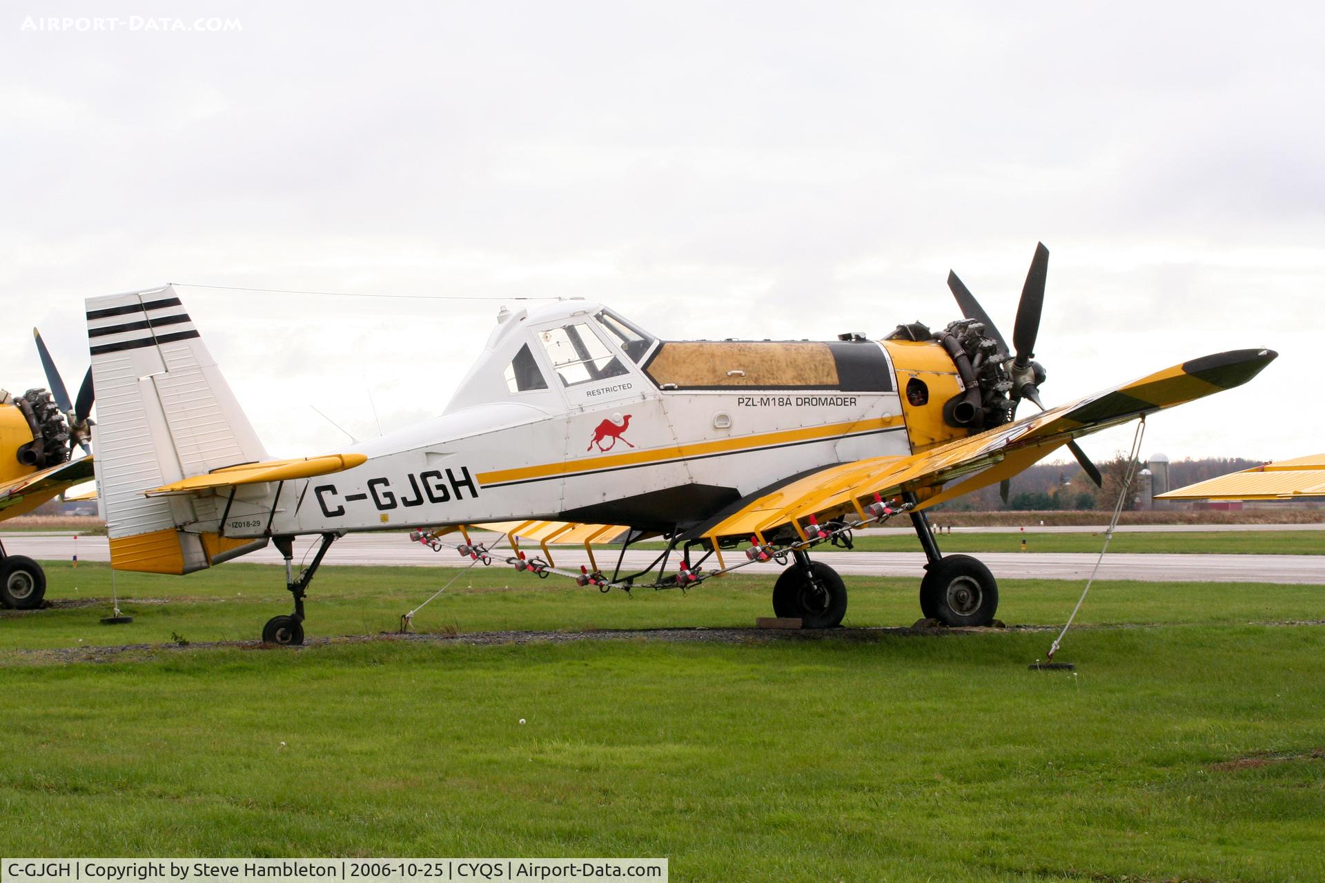 C-GJGH, 1988 PZL-Mielec M-18A Dromader C/N 1Z018-29, At St Thomas Municipal, ON