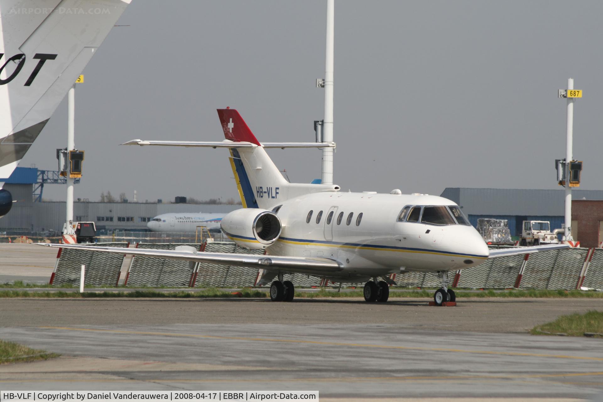 HB-VLF, 1994 British Aerospace BAe.125-800A C/N 288264, parked on General Aviation apron (Abelag)