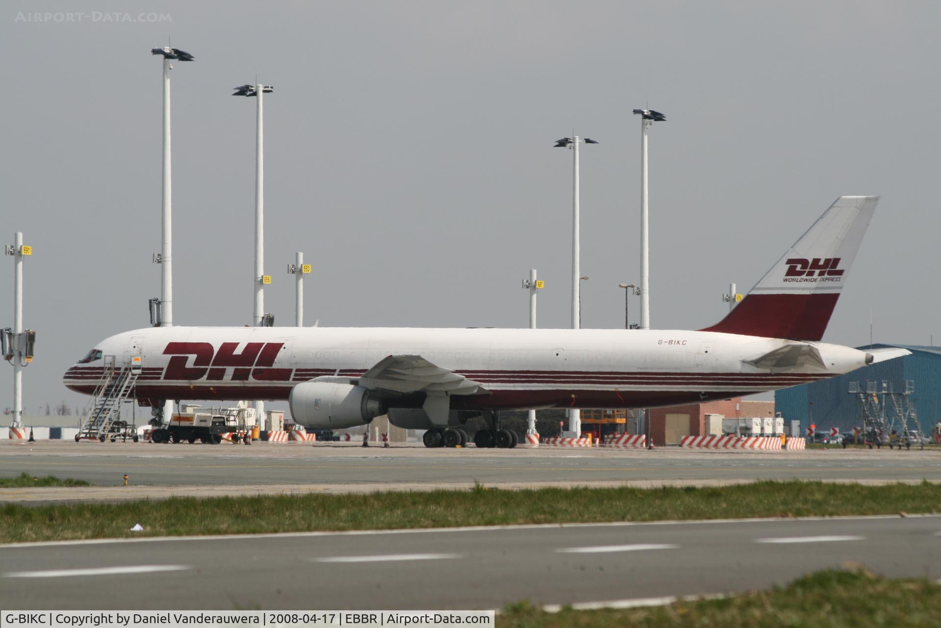 G-BIKC, 1982 Boeing 757-236/SF C/N 22174, parked on DHL apron