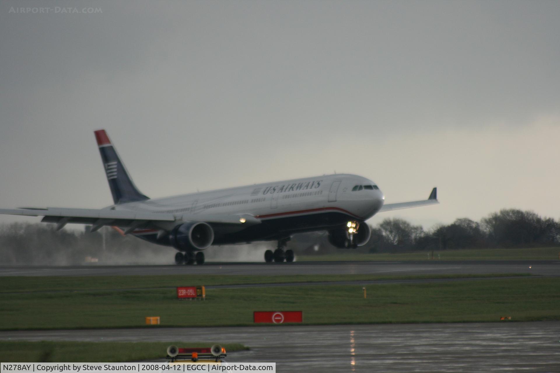 N278AY, 2001 Airbus A330-323 C/N 0388, Taken at Manchester Airport on a typical showery April day