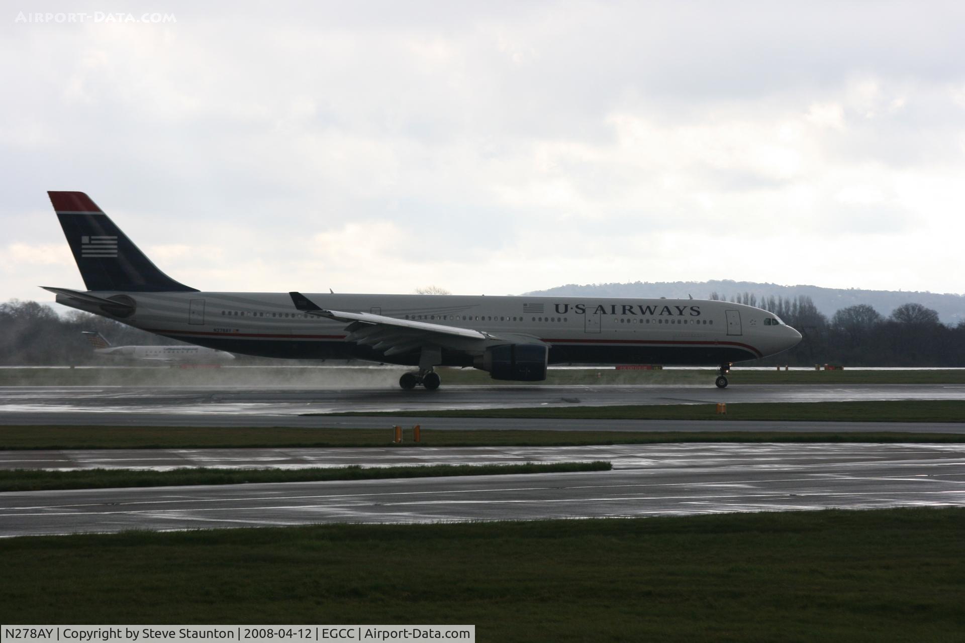 N278AY, 2001 Airbus A330-323 C/N 0388, Taken at Manchester Airport on a typical showery April day