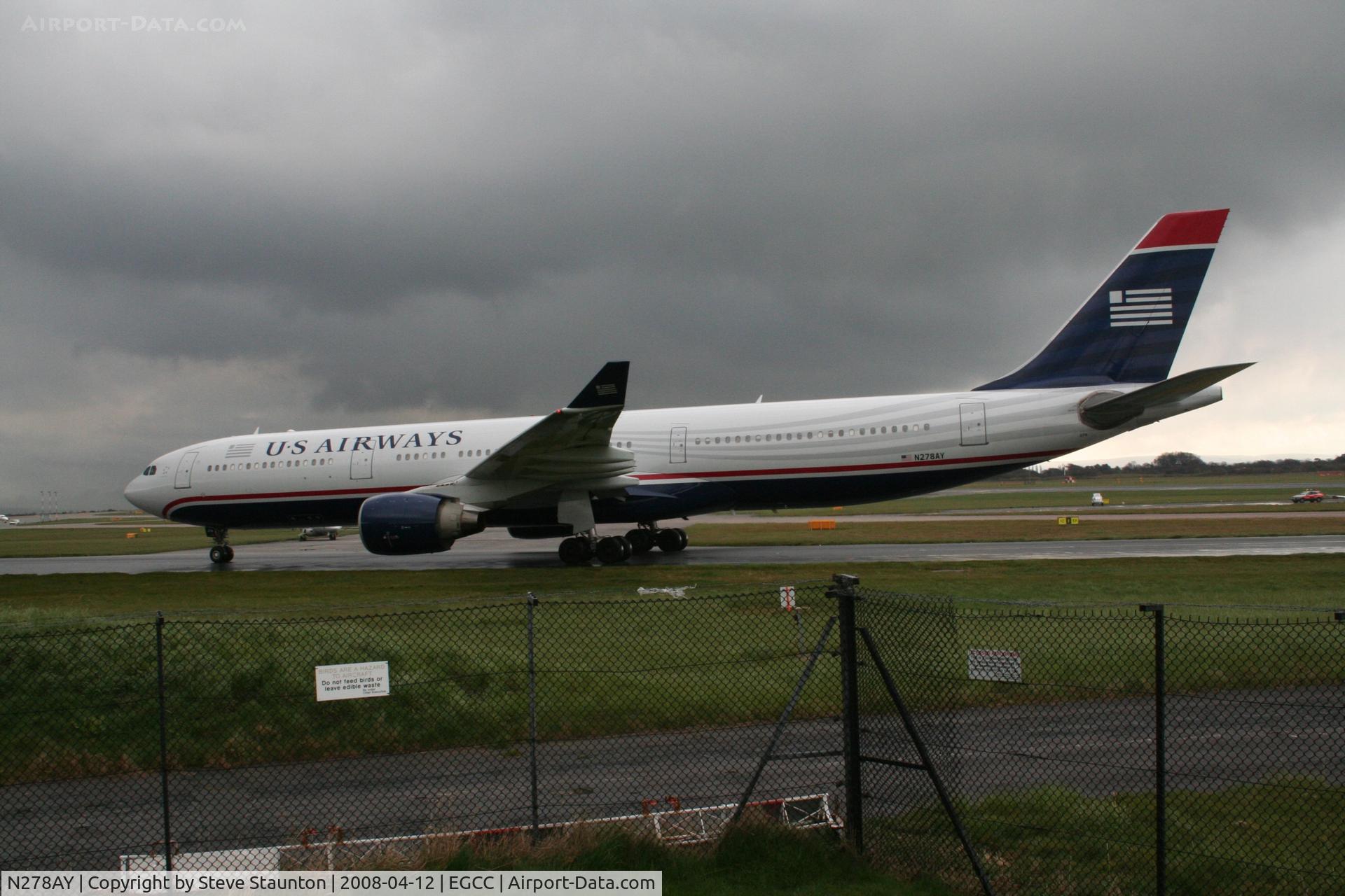 N278AY, 2001 Airbus A330-323 C/N 0388, Taken at Manchester Airport on a typical showery April day