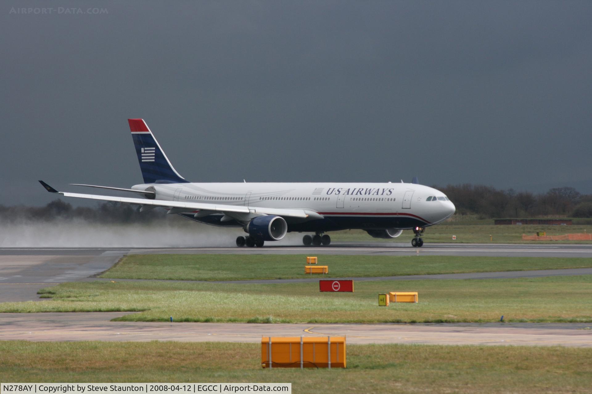 N278AY, 2001 Airbus A330-323 C/N 0388, Taken at Manchester Airport on a typical showery April day