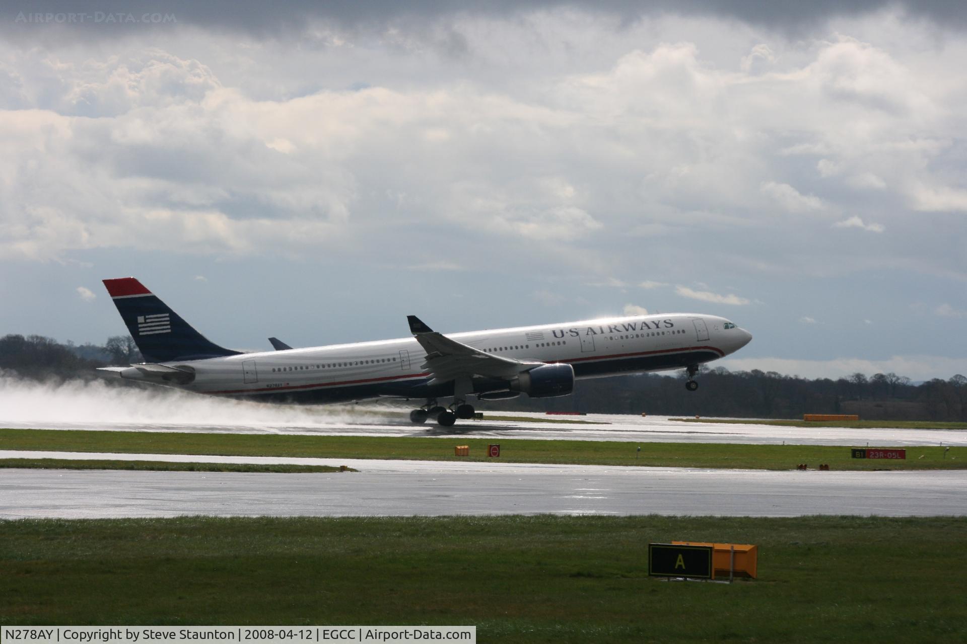 N278AY, 2001 Airbus A330-323 C/N 0388, Taken at Manchester Airport on a typical showery April day