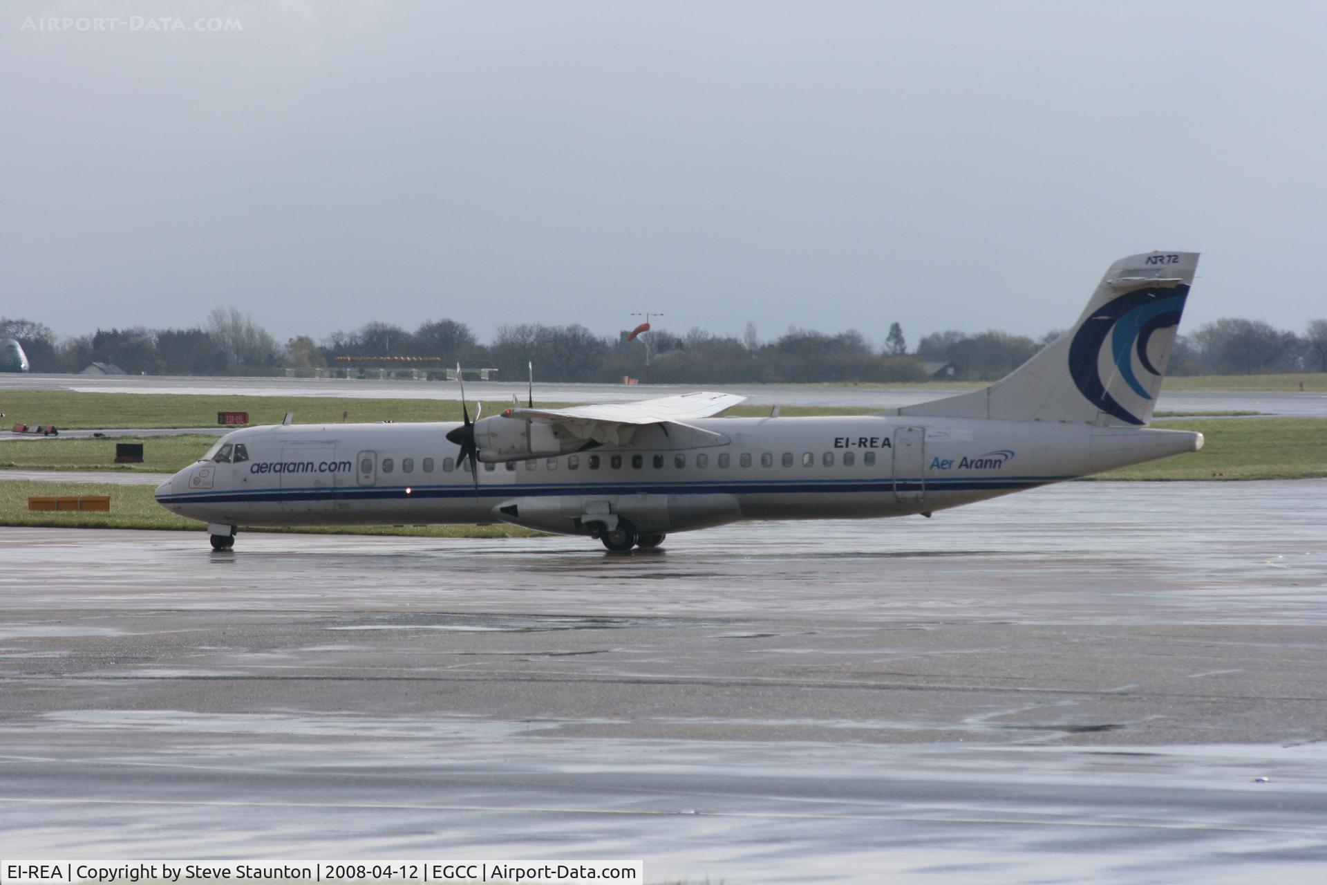 EI-REA, 1995 ATR 72-202 C/N 441, Taken at Manchester Airport on a typical showery April day