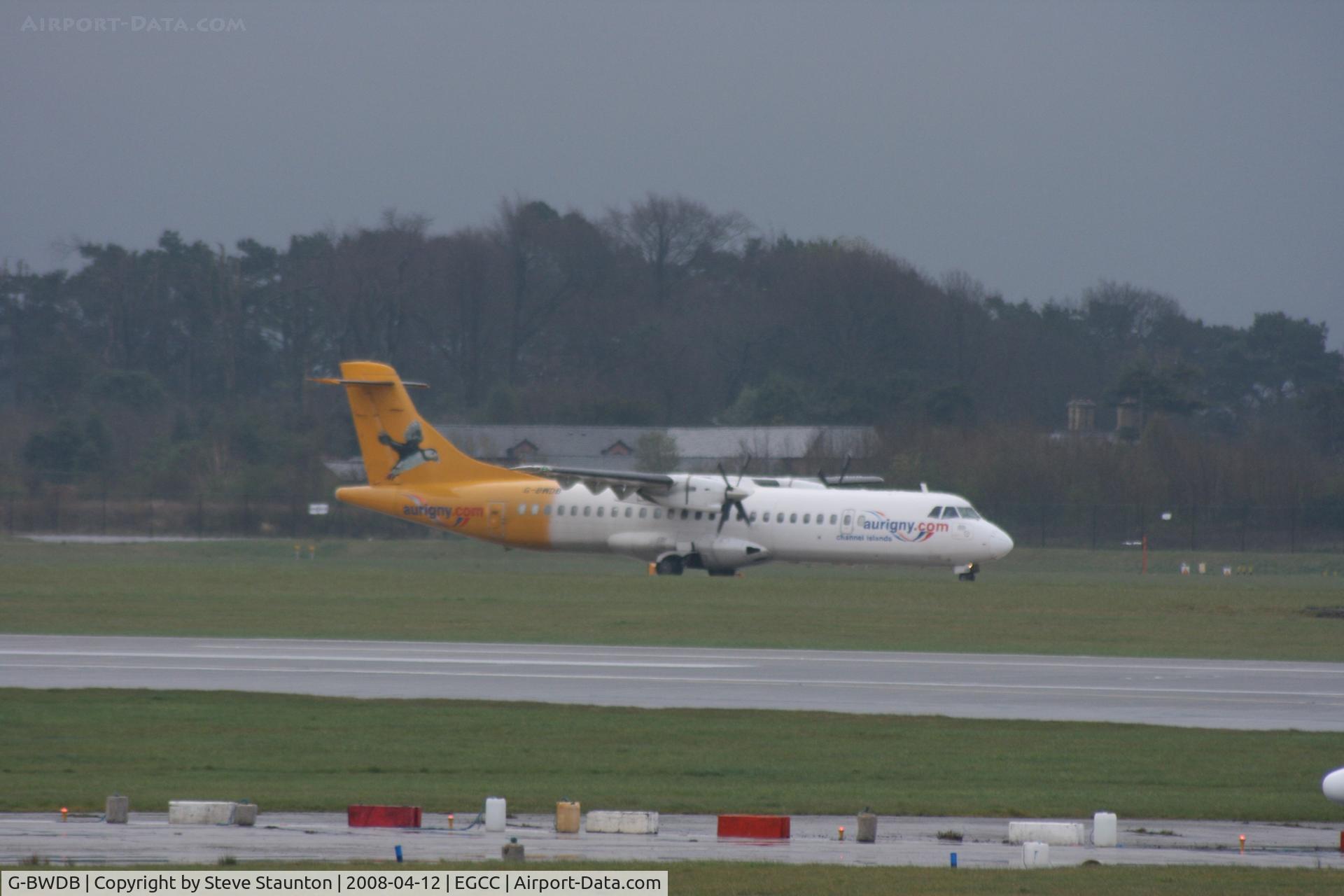 G-BWDB, 1995 ATR 72-202 C/N 449, Taken at Manchester Airport on a typical showery April day