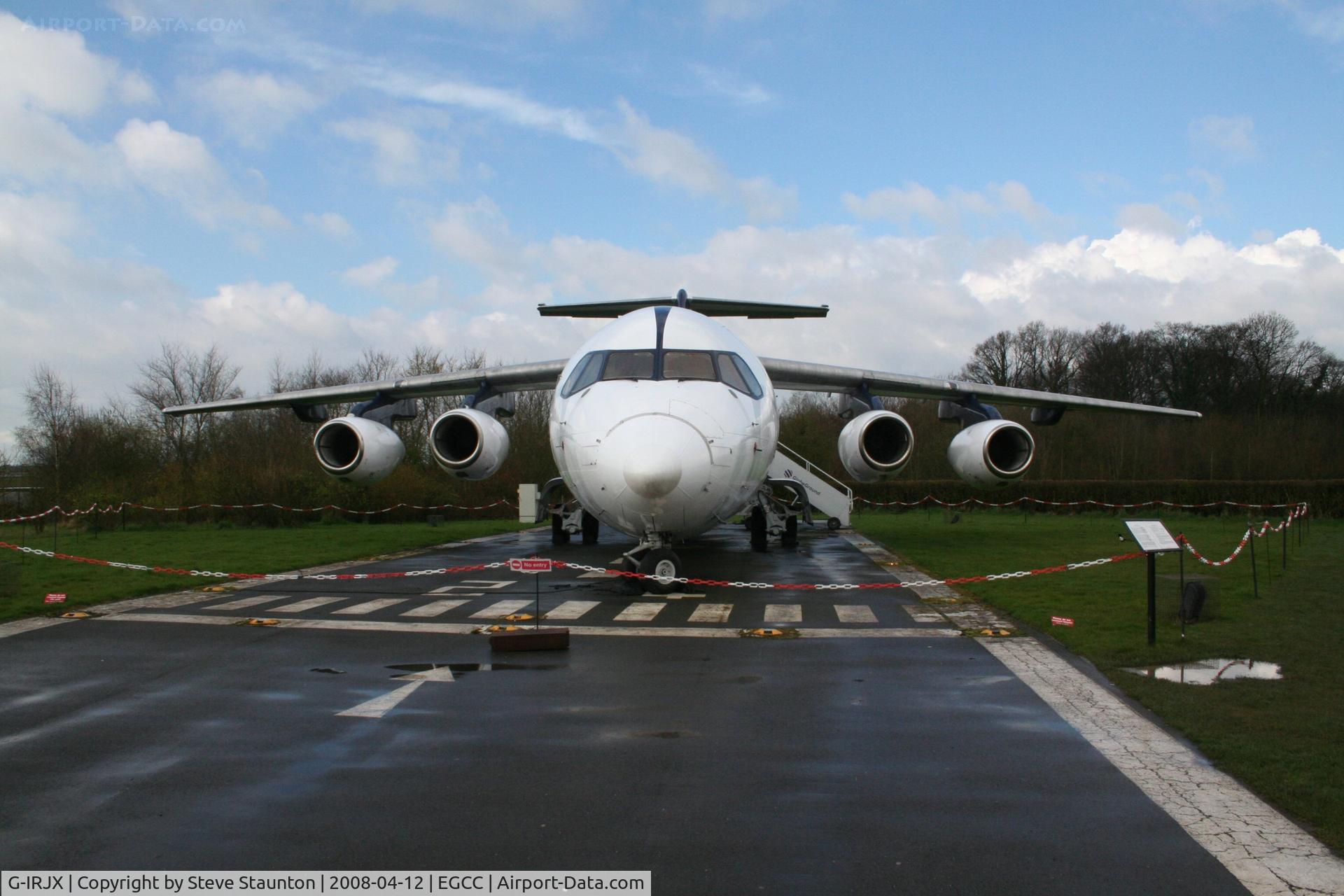 G-IRJX, 2001 British Aerospace Avro 146-RJ100 C/N E3378, Taken at Manchester Airport on a typical showery April day