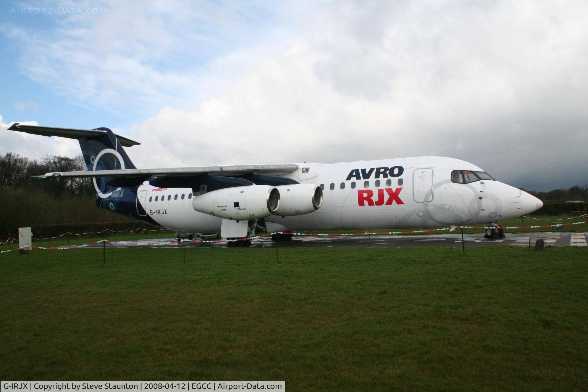 G-IRJX, 2001 British Aerospace Avro 146-RJ100 C/N E3378, Taken at Manchester Airport on a typical showery April day