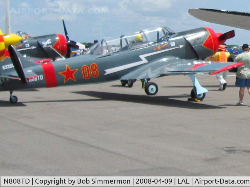 N808TD, Yakovlev (Aerostar) Yak-52 C/N 833808, Sun N Fun 2008