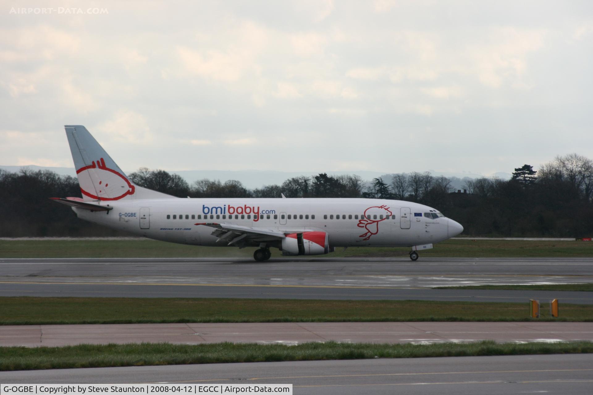 G-OGBE, 1995 Boeing 737-3L9 C/N 27834, Taken at Manchester Airport on a typical showery April day