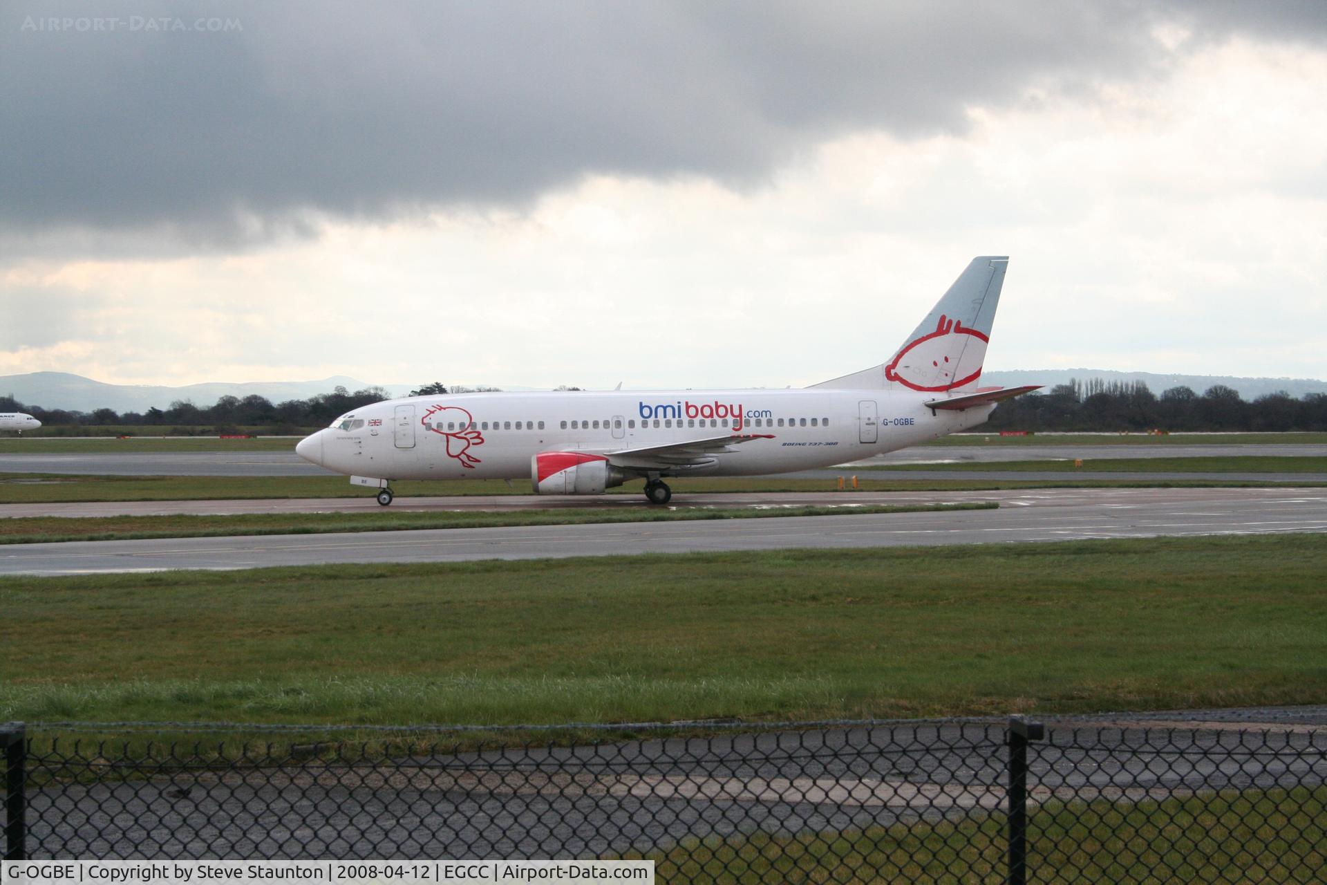 G-OGBE, 1995 Boeing 737-3L9 C/N 27834, Taken at Manchester Airport on a typical showery April day