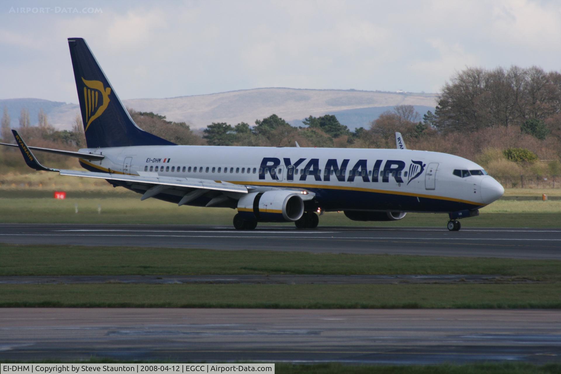 EI-DHM, 2005 Boeing 737-8AS C/N 33821, Taken at Manchester Airport on a typical showery April day
