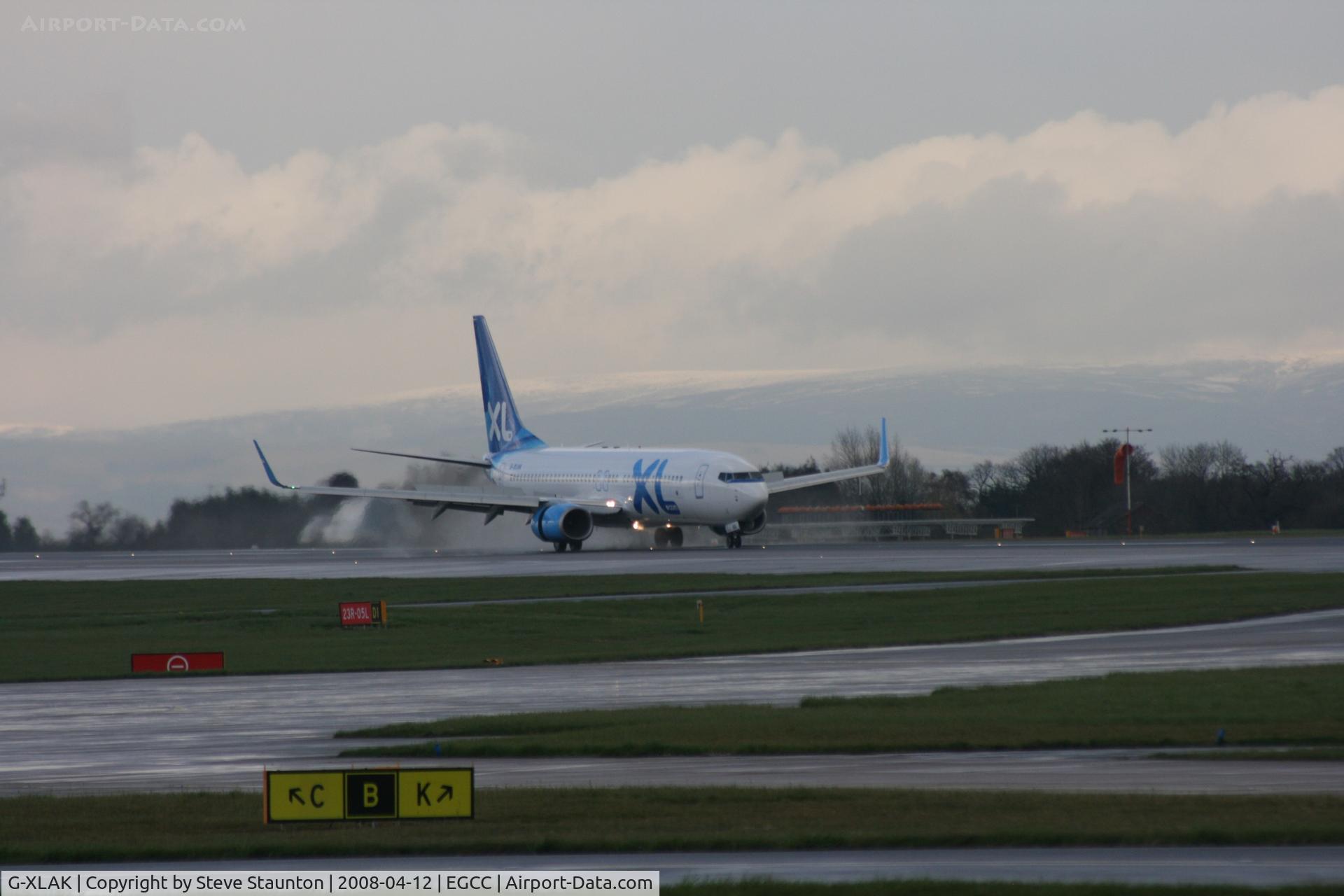 G-XLAK, 2007 Boeing 737-8FH C/N 35092, Taken at Manchester Airport on a typical showery April day