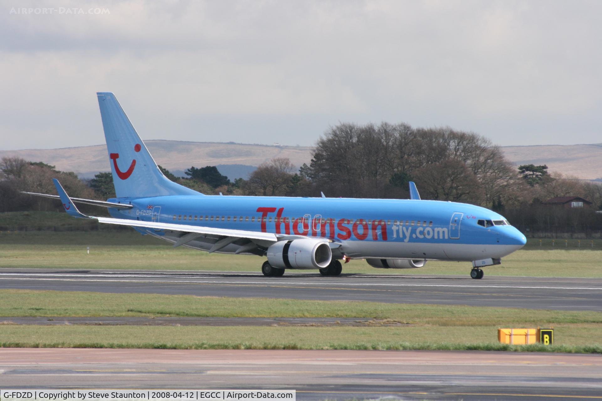 G-FDZD, 2007 Boeing 737-8K5 C/N 35132, Taken at Manchester Airport on a typical showery April day