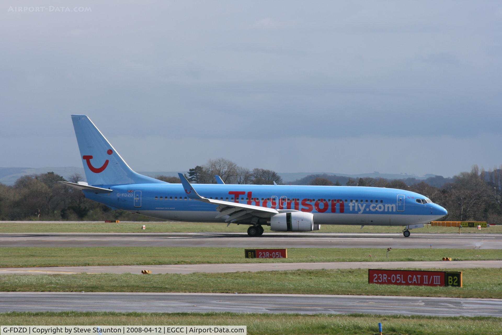 G-FDZD, 2007 Boeing 737-8K5 C/N 35132, Taken at Manchester Airport on a typical showery April day