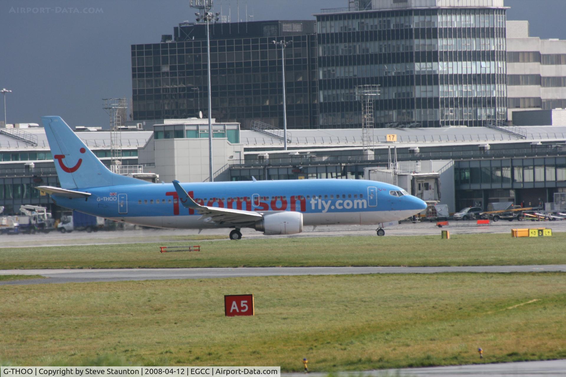 G-THOO, 1998 Boeing 737-33V C/N 29335, Taken at Manchester Airport on a typical showery April day
