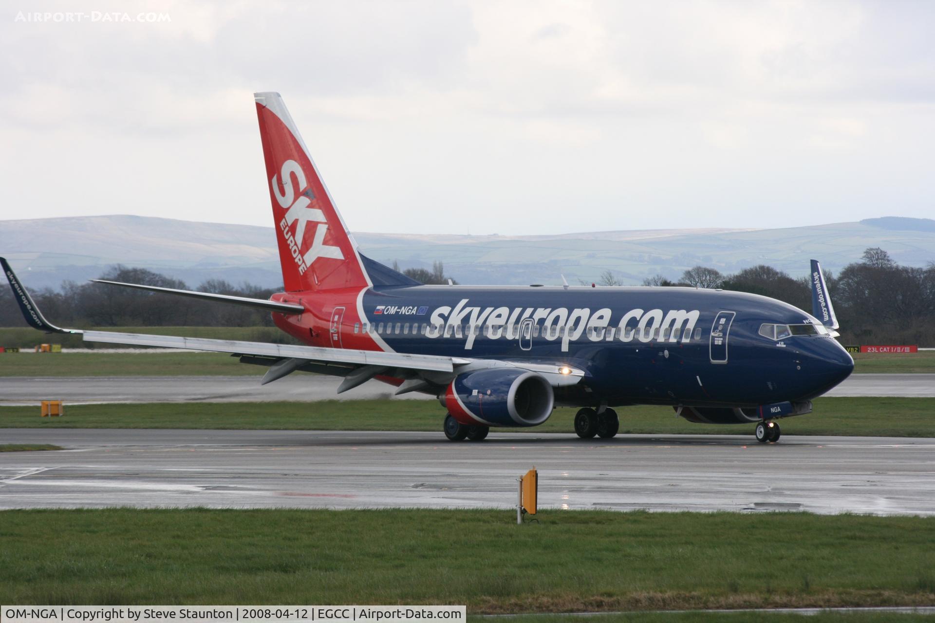 OM-NGA, 2006 Boeing 737-76N C/N 32684, Taken at Manchester Airport on a typical showery April day